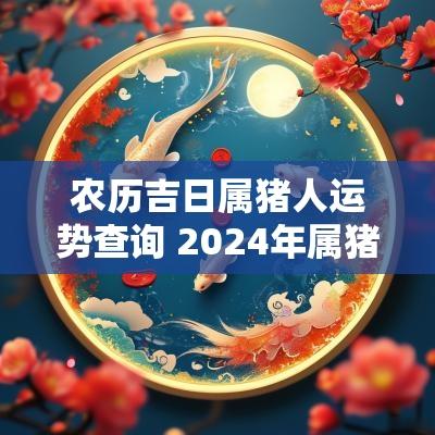 农历吉日属猪人运势查询 2026年属猪人运势老黄历