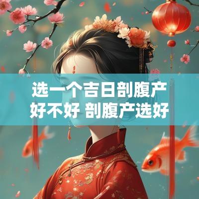 选一个吉日剖腹产好不好 剖腹产选好日子真的好命吗