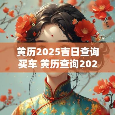 黄历2025吉日查询买车 黄历查询2025年黄道吉日