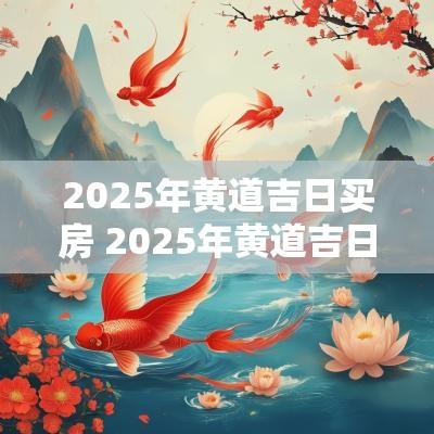 2025年黄道吉日买房 2025年黄道吉日买房好不好