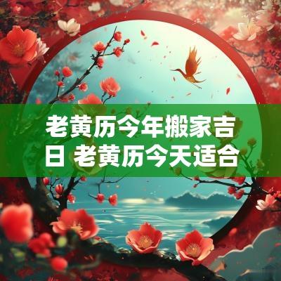 老黄历今年搬家吉日 老黄历今天适合搬家吗