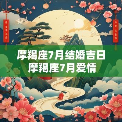 摩羯座7月结婚吉日 摩羯座7月爱情