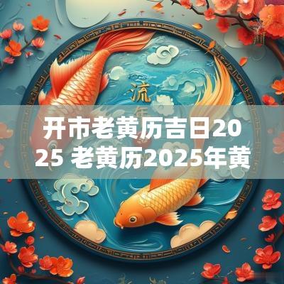 开市老黄历吉日2025 老黄历2025年黄道吉日