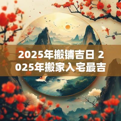 2025年搬铺吉日 2025年搬家入宅最吉利好日子