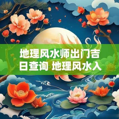 地理风水师出门吉日查询 地理风水入门基础知识