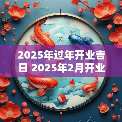 2025年过年开业吉日 2025年2月开业黄道吉日