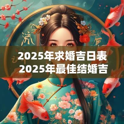 2025年求婚吉日表 2025年最佳结婚吉日表