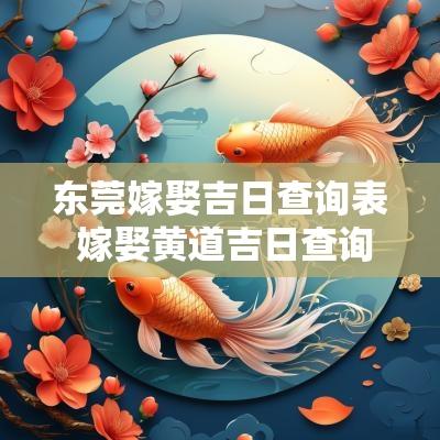 东莞嫁娶吉日查询表 嫁娶黄道吉日查询2025