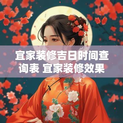 宜家装修吉日时间查询表 宜家装修效果图