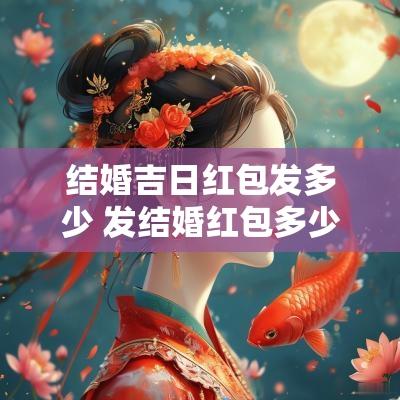 结婚吉日红包发多少 发结婚红包多少合适