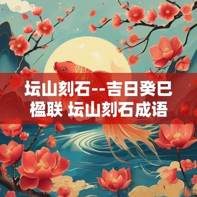 坛山刻石--吉日癸巳楹联 坛山刻石成语解解