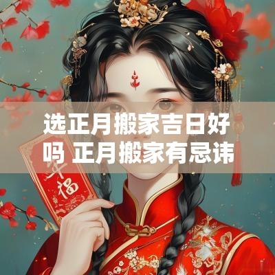 选正月搬家吉日好吗 正月搬家有忌讳吗