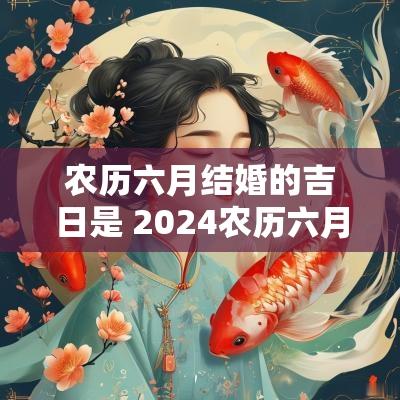 农历六月结婚的吉日是 2025农历六月结婚的黄道吉日