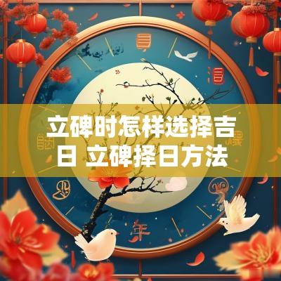立碑时怎样选择吉日 立碑择日方法