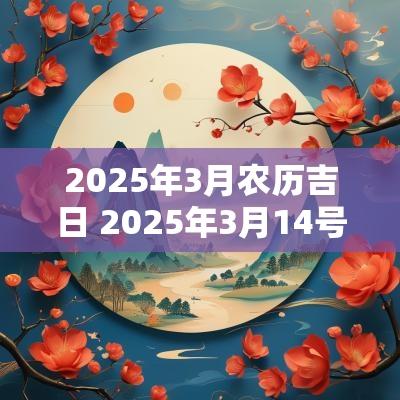 2025年3月农历吉日 2025年3月14号阴历是多少就出来了