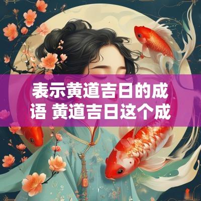 表示黄道吉日的成语 黄道吉日这个成语的来源