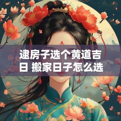 逮房子选个黄道吉日 搬家日子怎么选黄道吉日2025