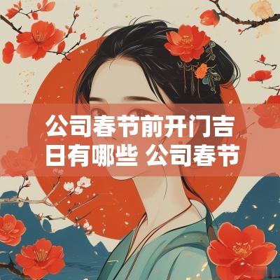 公司春节前开门吉日有哪些 公司春节开工
