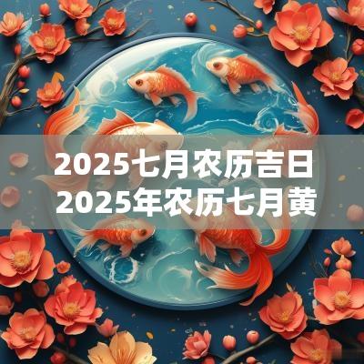 2025七月农历吉日 2025年农历七月黄道吉日