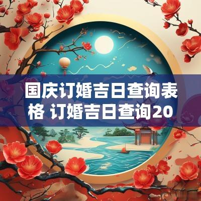 国庆订婚吉日查询表格 订婚吉日查询2025年