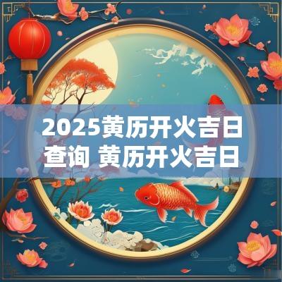2025黄历开火吉日查询 黄历开火吉日