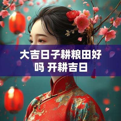 大吉日子耕粮田好吗 开耕吉日