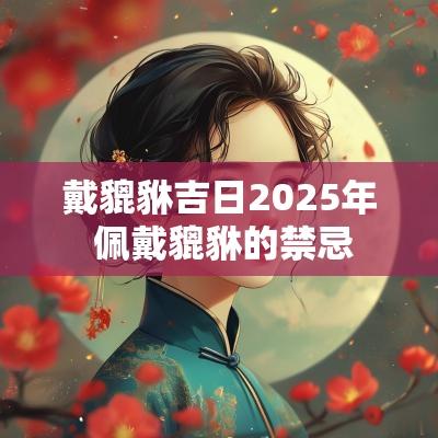 戴貔貅吉日2025年 佩戴貔貅的禁忌