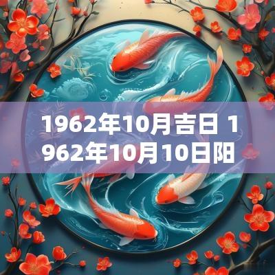 1962年10月吉日 1962年10月10日阳历
