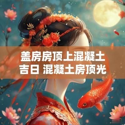 盖房房顶上混凝土吉日 混凝土房顶光伏