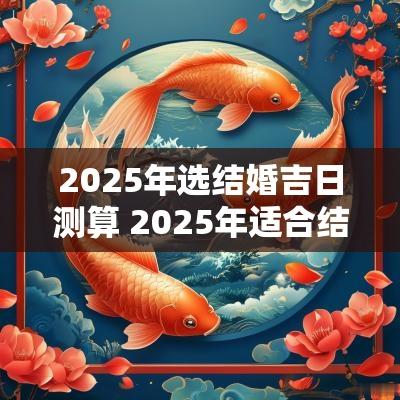 2025年选结婚吉日测算 2025年适合结婚的黄道吉日