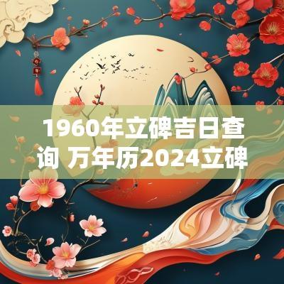 1960年立碑吉日查询 万年历2025立碑吉日查询