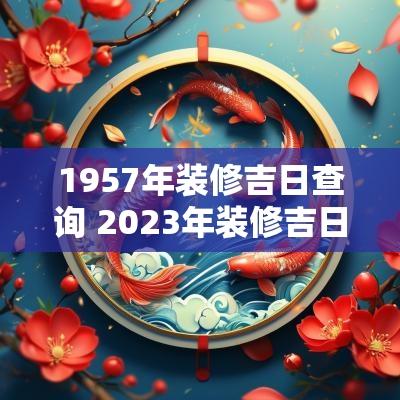 1957年装修吉日查询 2025年装修吉日查询