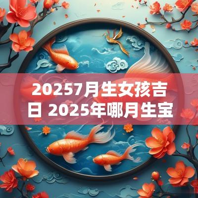 20257月生女孩吉日 2025年哪月生宝宝好