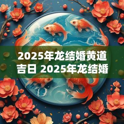 2025年龙结婚黄道吉日 2025年龙结婚黄道吉日有哪些