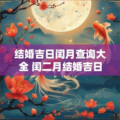 结婚吉日闰月查询大全 闰二月结婚吉日查询