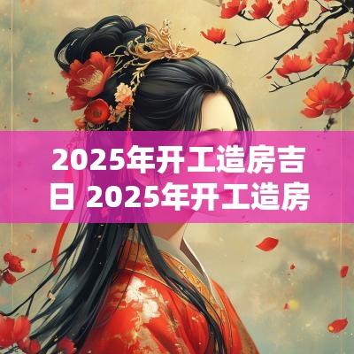 2025年开工造房吉日 2025年开工造房吉日时间