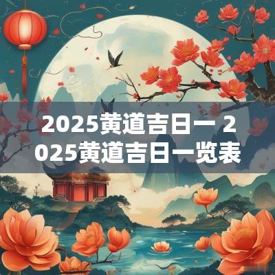 2025黄道吉日一 2025黄道吉日一览表查询最新