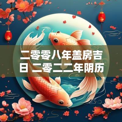二零零八年盖房吉日 二零二二年阴历九月二十能盖房吗