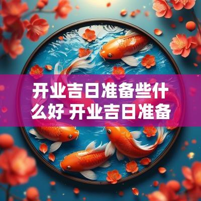 开业吉日准备些什么好 开业吉日准备些什么好一点