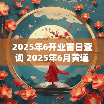 2025年6开业吉日查询 2025年6月黄道吉日查询