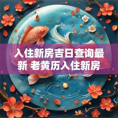入住新房吉日查询最新 老黄历入住新房吉日查询