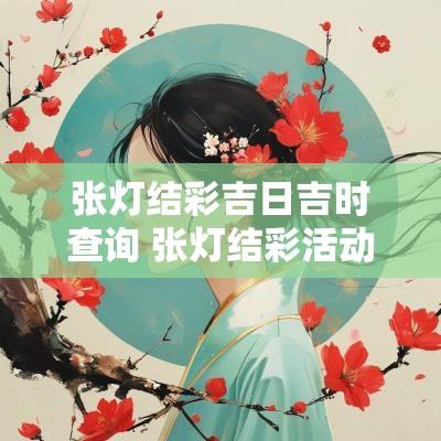 张灯结彩吉日吉时查询 张灯结彩活动方案