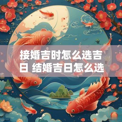 接婚吉时怎么选吉日 结婚吉日怎么选