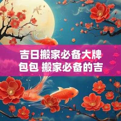 吉日搬家必备大牌包包 搬家必备的吉祥物品