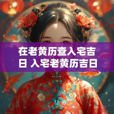 在老黄历查入宅吉日 入宅老黄历吉日查询