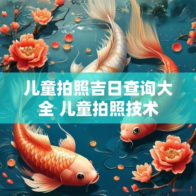 儿童拍照吉日查询大全 儿童拍照技术