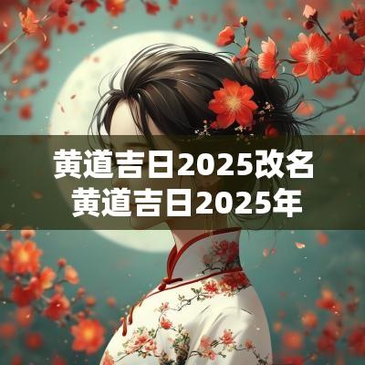 黄道吉日2025改名 黄道吉日2025年