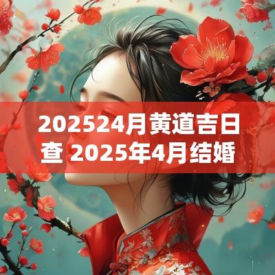 202524月黄道吉日查 2025年4月结婚黄道吉日