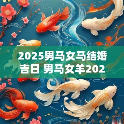 2025男马女马结婚吉日 男马女羊2025年结婚吉日