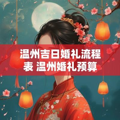 温州吉日婚礼流程表 温州婚礼预算